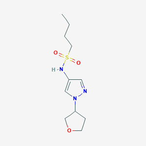 molecular formula C11H19N3O3S B2735371 N-(1-(三氢呋喃-3-基)-1H-吡嗪-4-基)丁烷-1-磺酰胺 CAS No. 1797158-83-8