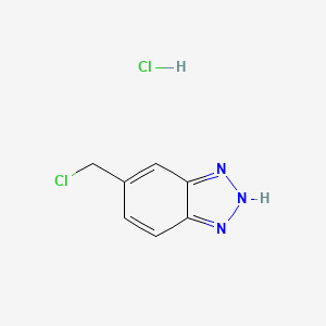 molecular formula C7H7Cl2N3 B2735374 5-(氯甲基)-2H-苯并三唑;盐酸盐 CAS No. 2260935-98-4