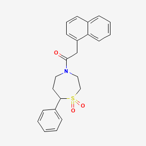 1-(1,1-Dioxido-7-phenyl-1,4-thiazepan-4-yl)-2-(naphthalen-1-yl)ethanone