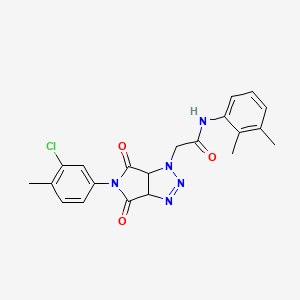 molecular formula C21H20ClN5O3 B2735376 2-(5-(3-chloro-4-methylphenyl)-4,6-dioxo-4,5,6,6a-tetrahydropyrrolo[3,4-d][1,2,3]triazol-1(3aH)-yl)-N-(2,3-dimethylphenyl)acetamide CAS No. 1052603-98-1