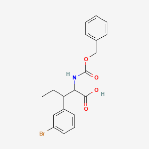 3-(3-Bromophenyl)-2-(phenylmethoxycarbonylamino)pentanoic acid