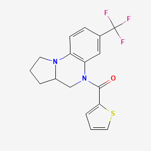 molecular formula C17H15F3N2OS B2735382 2-thienyl[7-(trifluoromethyl)-2,3,3a,4-tetrahydropyrrolo[1,2-a]quinoxalin-5(1H)-yl]methanone CAS No. 861206-85-1