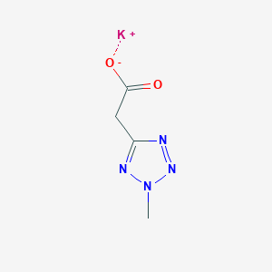 molecular formula C4H5KN4O2 B2735383 钾;2-(2-甲基噻唑-5-基)乙酸盐 CAS No. 2503202-34-2