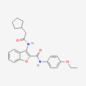 molecular formula C24H26N2O4 B2735387 3-(2-cyclopentylacetamido)-N-(4-ethoxyphenyl)benzofuran-2-carboxamide CAS No. 887891-25-0