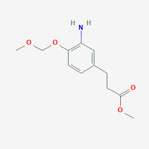 molecular formula C12H17NO4 B2735388 Methyl 3-(3-amino-4-(methoxymethoxy)phenyl)propanoate CAS No. 2126159-71-3