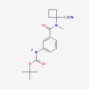 molecular formula C18H23N3O3 B2735393 tert-butyl N-{3-[(1-cyanocyclobutyl)(methyl)carbamoyl]phenyl}carbamate CAS No. 1258722-40-5