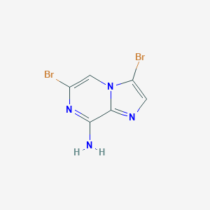 molecular formula C6H4Br2N4 B273540 3,6-Dibromoimidazo[1,2-a]pyrazin-8-amine 