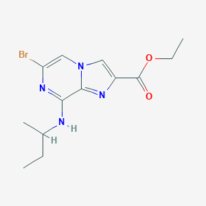 molecular formula C13H17BrN4O2 B273541 Ethyl 6-bromo-8-(sec-butylamino)imidazo[1,2-a]pyrazine-2-carboxylate 