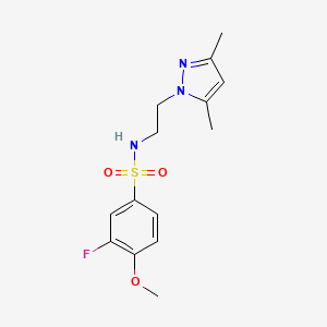 N-(2-(3,5-dimethyl-1H-pyrazol-1-yl)ethyl)-3-fluoro-4-methoxybenzenesulfonamide