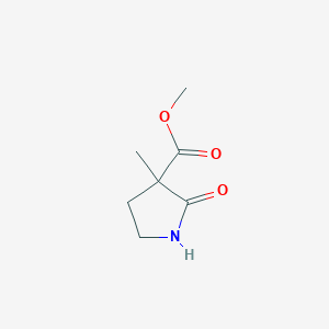 molecular formula C7H11NO3 B2735435 甲基3-甲基-2-氧代吡咯烷-3-羧酸酯 CAS No. 1523770-81-1