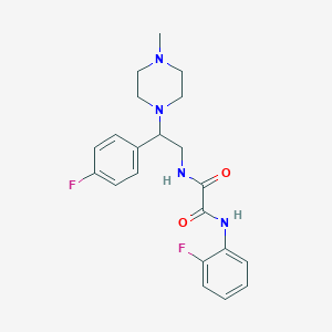 molecular formula C21H24F2N4O2 B2735436 N1-(2-fluorophenyl)-N2-(2-(4-fluorophenyl)-2-(4-methylpiperazin-1-yl)ethyl)oxalamide CAS No. 906151-16-4