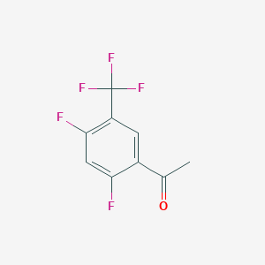 molecular formula C9H5F5O B2735439 2',4'-二氟-5'-(三氟甲基)苯乙酮 CAS No. 1288987-92-7
