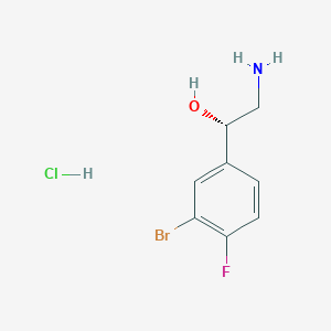 molecular formula C8H10BrClFNO B2735445 (1S)-2-Amino-1-(3-bromo-4-fluorophenyl)ethanol;hydrochloride CAS No. 2247087-95-0