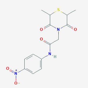 2-(2,6-dimethyl-3,5-dioxothiomorpholin-4-yl)-N-(4-nitrophenyl)acetamide