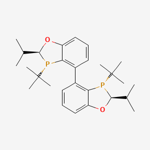 molecular formula C28H40O2P2 B2735452 (2S,2'S,3S,3'S)-3,3'-di-tert-butyl-2,2'-diisopropyl-2,2',3,3'-tetrahydro-4,4'-bibenzo[d][1,3]oxaphosphole CAS No. 2207601-12-3