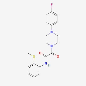 molecular formula C19H20FN3O2S B2735455 2-(4-(4-fluorophenyl)piperazin-1-yl)-N-(2-(methylthio)phenyl)-2-oxoacetamide CAS No. 941998-87-4
