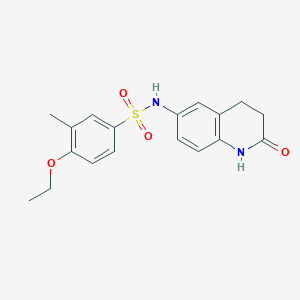 molecular formula C18H20N2O4S B2735465 4-乙氧基-3-甲基-N-(2-氧代-1,2,3,4-四氢喹啉-6-基)苯磺酰胺 CAS No. 922133-97-9