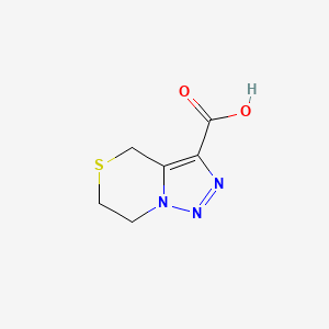 molecular formula C6H7N3O2S B2735466 6,7-Dihydro-4H-triazolo[5,1-c][1,4]thiazine-3-carboxylic acid CAS No. 1783511-32-9