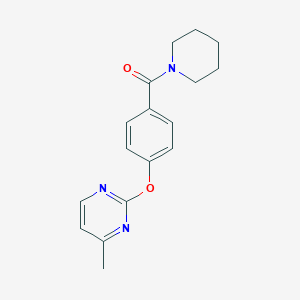molecular formula C17H19N3O2 B2735478 (4-((4-Methylpyrimidin-2-yl)oxy)phenyl)(piperidin-1-yl)methanone CAS No. 1334375-04-0