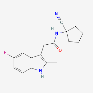 molecular formula C17H18FN3O B2735480 N-(1-cyanocyclopentyl)-2-(5-fluoro-2-methyl-1H-indol-3-yl)acetamide CAS No. 1626663-29-3