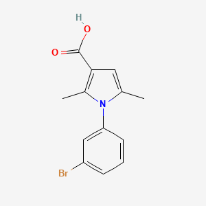 molecular formula C13H12BrNO2 B2735484 1-(3-溴苯基)-2,5-二甲基-1H-吡咯-3-羧酸 CAS No. 923791-44-0