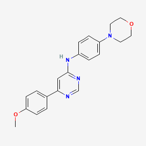 molecular formula C21H22N4O2 B2735488 6-(4-甲氧基苯基)-N-(4-吗啉基苯基)嘧啶-4-胺 CAS No. 1203057-47-9