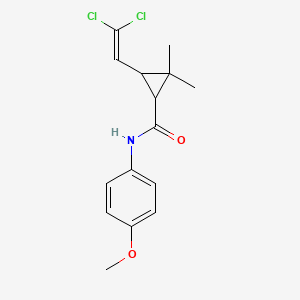 molecular formula C15H17Cl2NO2 B2735491 3-(2,2-dichloroethenyl)-N-(4-methoxyphenyl)-2,2-dimethylcyclopropane-1-carboxamide CAS No. 297146-27-1