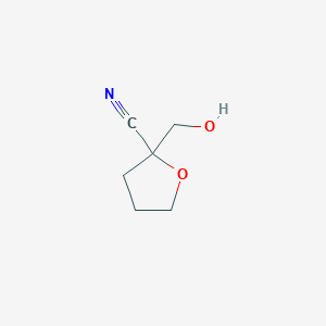 molecular formula C6H9NO2 B2735492 2-(Hydroxymethyl)oxolane-2-carbonitrile CAS No. 2294551-23-6
