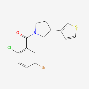 (5-Bromo-2-chlorophenyl)(3-(thiophen-3-yl)pyrrolidin-1-yl)methanone