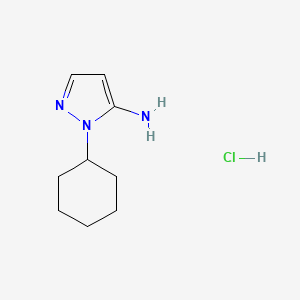 molecular formula C9H16ClN3 B2735497 1-Cyclohexyl-1H-pyrazol-5-amine hydrochloride CAS No. 32016-37-8
