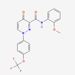 molecular formula C19H14F3N3O4 B2735506 N-(2-甲氧基苯基)-4-氧代-1-[4-(三氟甲氧基)苯基]-1,4-二氢-3-吡啶嘧啶-3-羧酰胺 CAS No. 478063-31-9