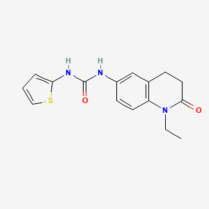 1-(1-Ethyl-2-oxo-1,2,3,4-tetrahydroquinolin-6-yl)-3-(thiophen-2-yl)urea