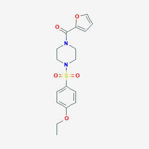 molecular formula C17H20N2O5S B273551 1-[(4-Ethoxyphenyl)sulfonyl]-4-(2-furoyl)piperazine 