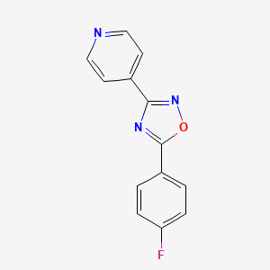 molecular formula C13H8FN3O B2735510 4-[5-(4-氟苯基)-1,2,4-噁二唑-3-基]吡啶 CAS No. 339104-42-6