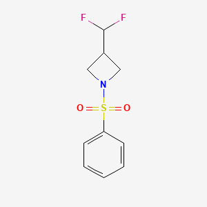 molecular formula C10H11F2NO2S B2735512 3-(Difluoromethyl)-1-(phenylsulfonyl)azetidine CAS No. 2139423-96-2