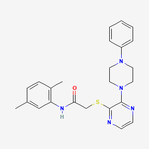 N-(2,5-dimethylphenyl)-2-((3-(4-phenylpiperazin-1-yl)pyrazin-2-yl)thio)acetamide
