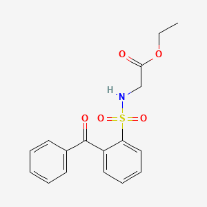 molecular formula C17H17NO5S B2735517 Ethyl 2-(2-benzoylbenzenesulfonamido)acetate CAS No. 1923126-93-5