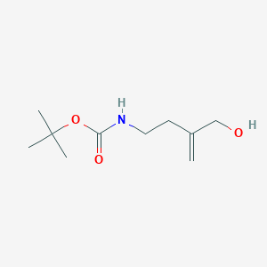 molecular formula C10H19NO3 B2735521 Tert-butyl N-[3-(hydroxymethyl)but-3-enyl]carbamate CAS No. 2408958-00-7