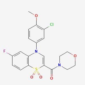 (4-(3-chloro-4-methoxyphenyl)-6-fluoro-1,1-dioxido-4H-benzo[b][1,4]thiazin-2-yl)(morpholino)methanone