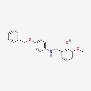 molecular formula C21H21NO3 B2735529 2-({[4-(Benzyloxy)phenyl]amino}methyl)-6-methoxyphenol CAS No. 1232777-76-2
