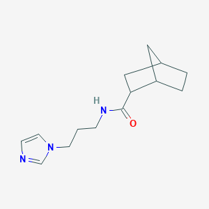 molecular formula C14H21N3O B273553 N-[3-(1H-imidazol-1-yl)propyl]bicyclo[2.2.1]heptane-2-carboxamide 