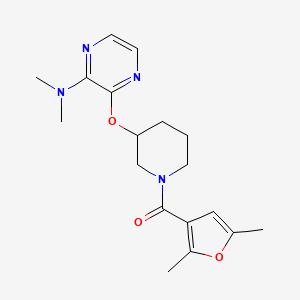 (3-((3-(Dimethylamino)pyrazin-2-yl)oxy)piperidin-1-yl)(2,5-dimethylfuran-3-yl)methanone