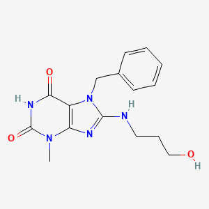 7-Benzyl-8-(3-hydroxypropylamino)-3-methylpurine-2,6-dione