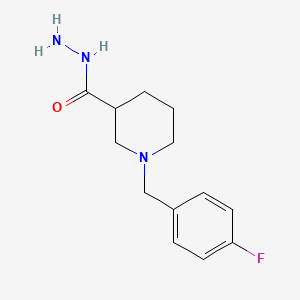 molecular formula C13H18FN3O B2735537 1-(4-Fluorobenzyl)piperidine-3-carbohydrazide CAS No. 415934-95-1