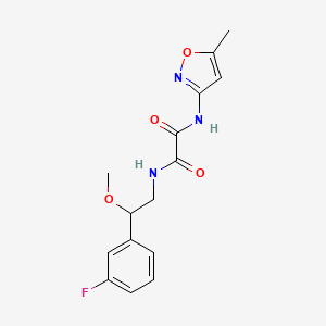 molecular formula C15H16FN3O4 B2735538 N1-(2-(3-fluorophenyl)-2-methoxyethyl)-N2-(5-methylisoxazol-3-yl)oxalamide CAS No. 1797891-99-6