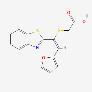 2-{[1-(1,3-Benzothiazol-2-yl)-2-(furan-2-yl)ethenyl]sulfanyl}acetic acid