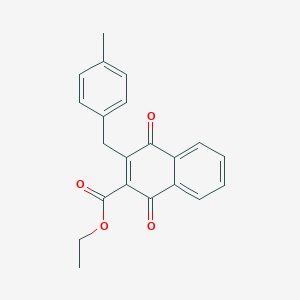 molecular formula C21H18O4 B273554 Ethyl 3-(4-methylbenzyl)-1,4-dioxo-1,4-dihydro-2-naphthalenecarboxylate 