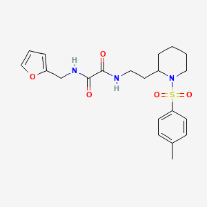 molecular formula C21H27N3O5S B2735542 N1-(呋喃-2-基甲基)-N2-(2-(1-对甲苯基哌啶-2-基)乙基)草酰胺 CAS No. 898445-72-2