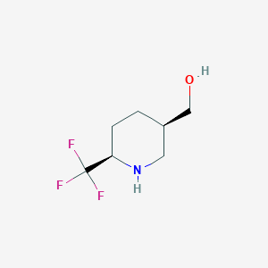 molecular formula C7H12F3NO B2735543 cis-((6-(Trifluoromethyl)piperidin-3-YL)methanol CAS No. 1932097-26-1