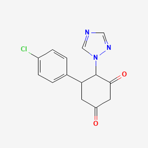 5-(4-chlorophenyl)-4-(1H-1,2,4-triazol-1-yl)-1,3-cyclohexanedione